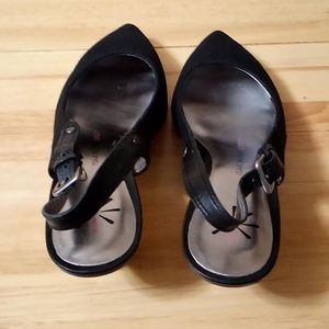 From Anita's Closet Isaac Mizrahi Live Black Heeled sling-back shoes